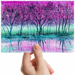 Buy Magic Purple Forest Painting Small Photograph 6  X 4  Art Print Photo Gift #2331 • 3.99£