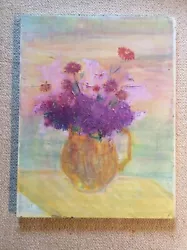 Buy Large Unframed Oil On Canvas Of A Floral Decoration • 24.99£