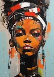 Buy African Woman Abstract Painting Wall Art Picture A4 Unframed Print On Matt Paper • 3.99£