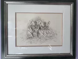 Buy TONY FORREST Original Pencil, Drawing Of Two Tiger Cubs . • 315£