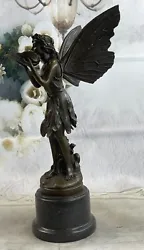 Buy Gorgeous Large Bronze Metal Garden Fairy Statue Lost Wax Sculpture Figurine Deal • 370.60£