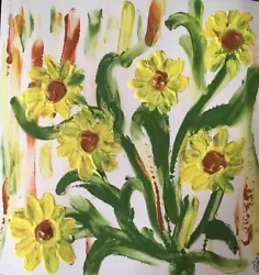 Buy Multimaterico Original - Sunflower Painting- Original Acrylic , Signed Flowers • 1.99£