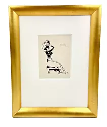 Buy V. S Gaitonde Painting Marker Ink On Paper Black Signed Framed Gold Indian 1973  • 2,367.75£