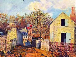 Buy Alfred Sisley Village Voisins Now Part Louveciennes Art Painting Print 099om • 10.99£