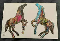 Buy MR BRAINWASH LA Art Show 2011 Painted Horses Event Promo Card NEVER SOLD • 14.06£