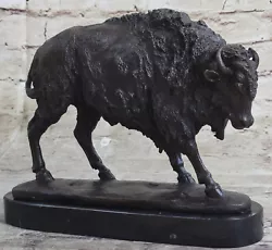 Buy Large Western Bronze Of A Bison - Sculpture - Statue Buffalo Lost Wax Method • 236.27£