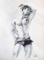 Buy Art Gay Erotic Watercolor  Waking  13,8 X 9,8 Inches • 477.99£