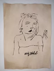 Buy Andy Warhol Painting Drawing On Old Paper Signed Stamped 4 • 82.87£