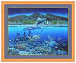 Buy Robert Lyn Nelson Original Painting On Canvas Whales Turtles Signed Framed Art • 5,529.79£