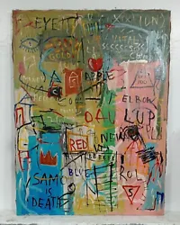 Buy Jean-michel Basquiat Acrylic On Canvas American Painter 1982 Large Painting • 638.90£