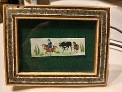 Buy Persian Antique? Miniature Painting On Bone Damage To Frame Exquisite  • 38£