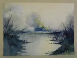 Buy Really Old PAINTING Watercolour River Landscape • 11£