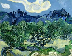 Buy Van Gogh Olive Trees Art Oil Painting Paper Print Poster Landscape Gift Idea UK • 3.49£