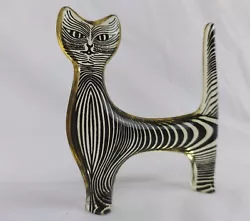 Buy Vintage Abraham Palatnik Lucite Acrylic Standing Cat Art Sculpture Brazil 3.5” • 128.16£