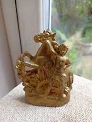 Buy Gold Horse And Greek Boy Ceramic Figure 10cm H Rococo Baroque Style Vintage  • 13.99£