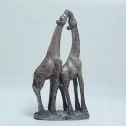 Buy Soapstone Carved Sculpture Pair Of Giraffes 18  • 83.12£