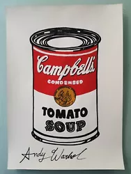 Buy Andy Warhol Hand Signed. 'campbell's Can'. Watercolor On Paper. Pop Art • 24.88£