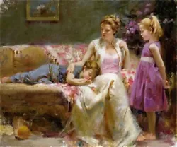 Buy AA044 Pino Daeni HAND-PAINTED PORTRAIT OIL PAINTING ART COPY 90CM Canvas Only • 51.32£