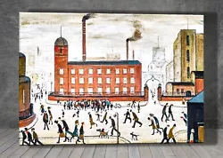 Buy L. S. Lowry Mill Scene CANVAS PAINTING ART PRINT POSTER 1593 • 7.01£