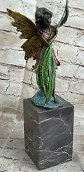 Buy  Elfin Sprite Fairy Releasing Dove Of Peace Cast Bronze Garden Pixie Sculpture • 196.09£