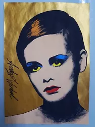 Buy Andy Warhol Hand Signed. 'twiggy'. Watercolor On Paper. Pop Art • 24.88£