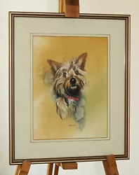 Buy CHARLES M KELLY (20th Cent.) Watercolour Painting Yorkshire Terrier Dog Portrait • 145£