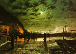 Buy JOHN ATKINSON GRIMSHAW CANVAS PICTURE PRINT WALL ART - In Peril • 17.95£