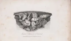 Buy Ancient Sculpture York Cathedral, Antique Print Miniature 1817 Greig, Stanley • 6.45£