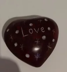 Buy Stone Heart Shaped Pebble Hand Carved Heart ❤️ Love Message Romantic Gift        • 0.99£
