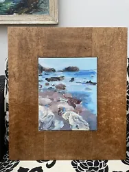 Buy Original Contemporary Scottish Seascape Acrylic Painting,LargeBurr Walnut Frame  • 35£