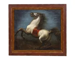 Buy 18th Century Oil On Canvas Study Of An Arabian White Stallion Horse Attributed T • 6,693.70£