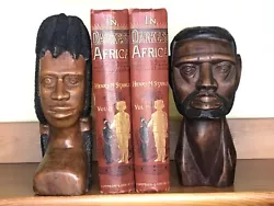 Buy African Art Bust Of Men And Women - Bookends • 25£