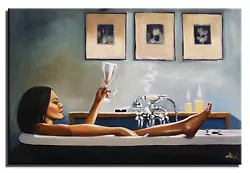 Buy Jack Vettriano - 90x60cm Oil Painting Hand Painted Canvas Signed Wall G15485 • 144.41£