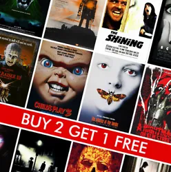 Buy CLASSIC HORROR MOVIE POSTERS - A4 - A3 - A2  HD Prints - Jaws, Shining, Exorcist • 3.39£
