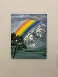 Buy Bob Ross Style Original Landscape Oil Painting  Hawaiian Rainbow 16x20in • 103.36£