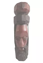 Buy Hand Carved 2 Tone Wood Folk Art 8  African Jamaican Man VTG • 28.97£