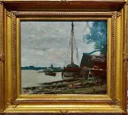 Buy Henry Ward Ranger - New England Harbor Scene -Oil Painting • 6,384.38£