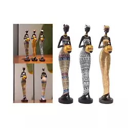 Buy African Figurine Women Figure Statue For Dinner Table Desktop Restaurant • 18.30£