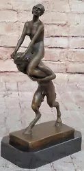 Buy Franz Bergman Signed Bronze Female  Satyr Erotic Art Group Handcrafted Figurine • 69.87£