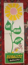 Buy Vintage 1960`s Duralite Gay Bright Fresh Paint Store Advertising Poster 44 X 14  • 42.52£