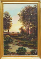 Buy Country Sunset Antique 19c Oil Painting By John Joseph Enneking • 2,756.23£