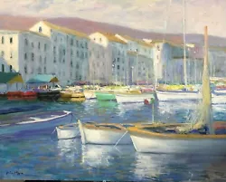 Buy Nino Pippa Original Impressionist Oil Painting Italian Fishing Village 24  X30  • 2,519.98£