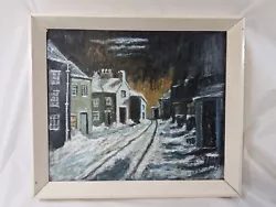 Buy Original Oil Painting Mid Century K. Baker Snow Scene • 50£