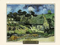 Buy Straw Roofs In Cordeville - Vincent Van Gogh - Info Card • 0.86£