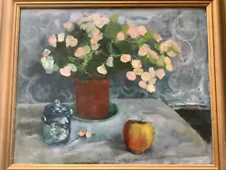 Buy Large Vintage 20th Century Scottish School Still Life Oil Painting Flowers Fruit • 0.99£
