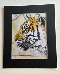 Buy Watercolour Painting By Mark Leary Tiger Portrait • 25£