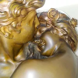Buy The Kiss. Signed L. Alliot (lucien Ch.e.) Chiseled Bronze. France.beginning Xxth • 4,736.16£