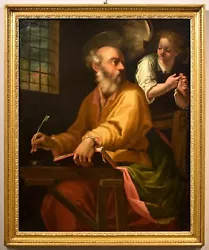 Buy Large Painting Antique Saint Matthew Angel Procaccini Xvii Century Oil On Canvas • 11,524.95£
