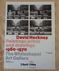 Buy David Hockney Poster Offset Lithograph Whitechapel Art Gallery Paintings Drawing • 18.99£