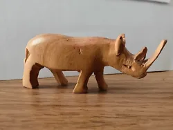 Buy Hand Carved Wooden African Animals - Rhino • 7.99£